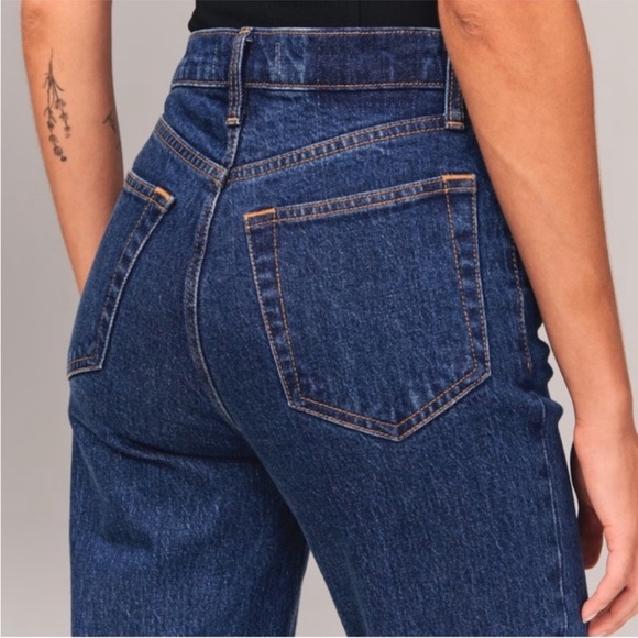 Abercrombie & Fitch The 90s Straight Ultra High Rise jeans Curve Love 34/18R - Picture 2 of 10